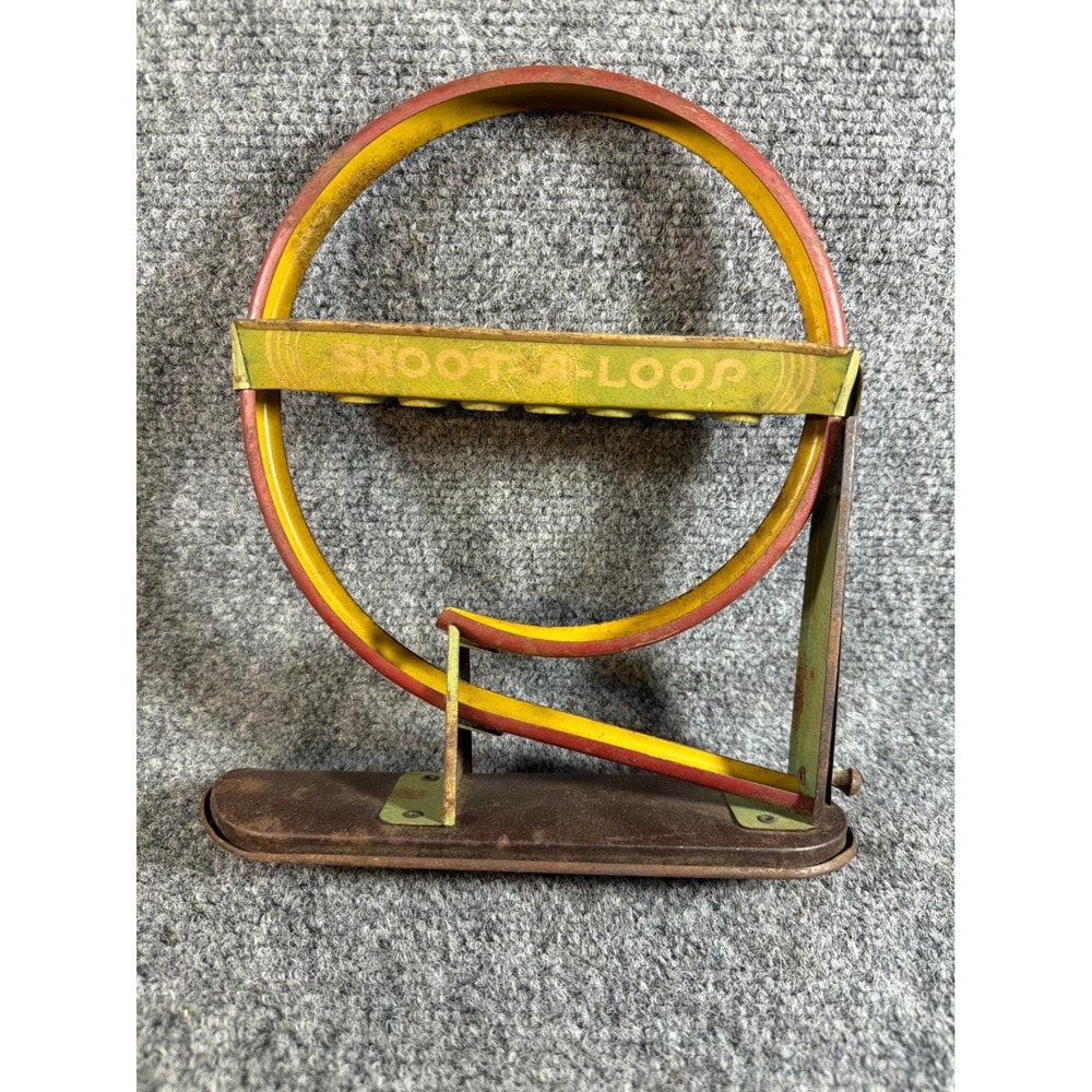 Vintage Wolverine Shoot-A-Loop Tin Litho Marble Game Pittsburgh PA Toy